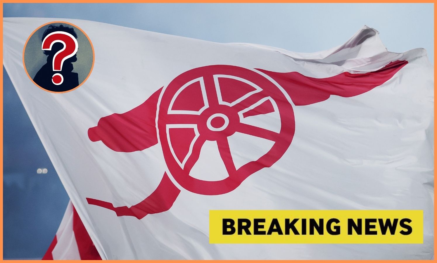 Arsenal logo on flag at the Emirates Stadium