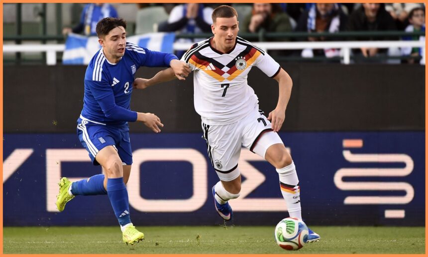 Said El Mala in action for Germany Under-21s