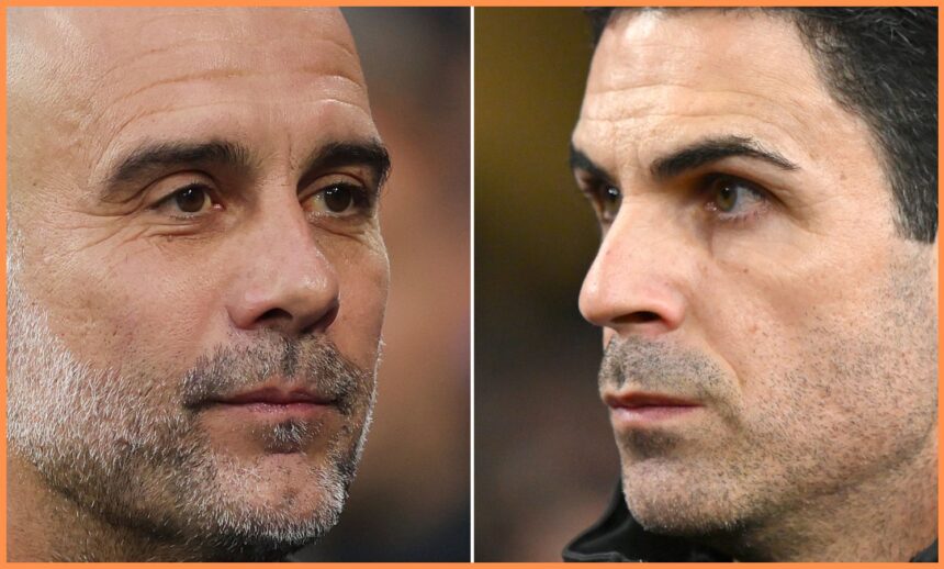 Pep Guardiola and Mikel Arteta
