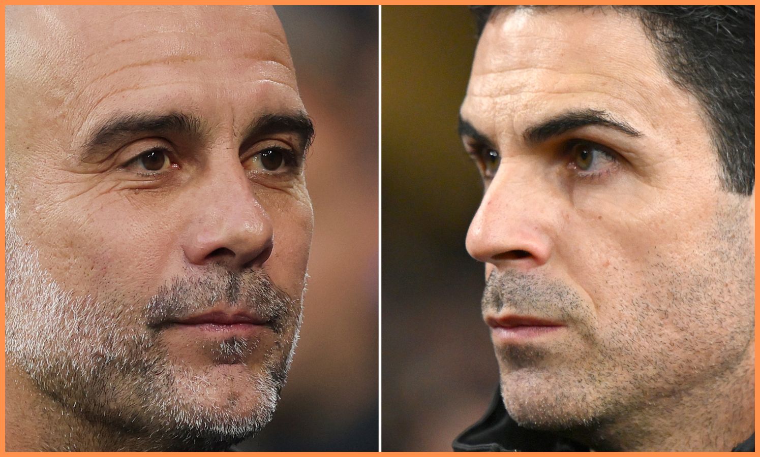Pep Guardiola and Mikel Arteta