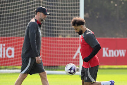 Jurgen Klopp and Mohamed Salah