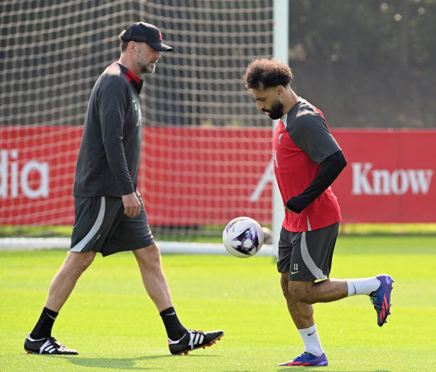 Jurgen Klopp and Mohamed Salah
