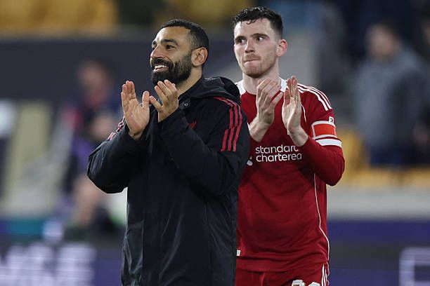 Mo Salah bids emotional farewell to Andy Robertson following Liverpool's decision to leave in the summer