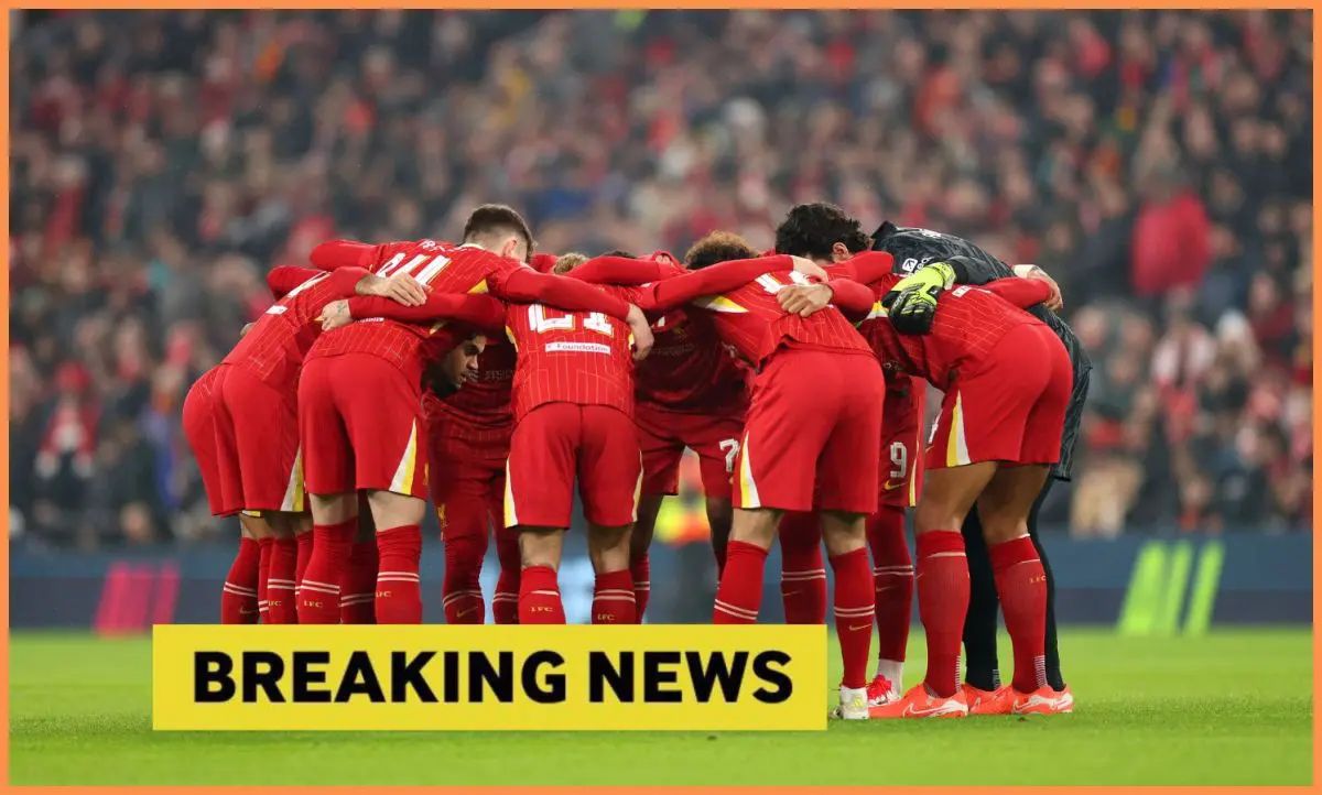 Liverpool players in a huddle