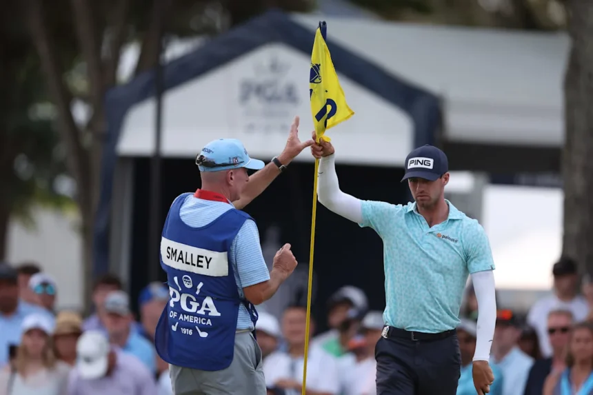 Alex Smalley's mother keeps track of his golf accomplishments (and he's the PGA 54-hole leader)