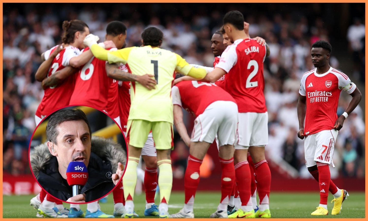 Gary Neville on Arsenal players