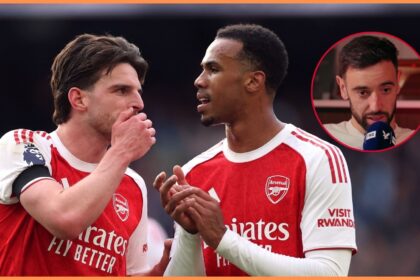 Declan Rice, Gabriel Magalhaes, and Bruno Fernandes