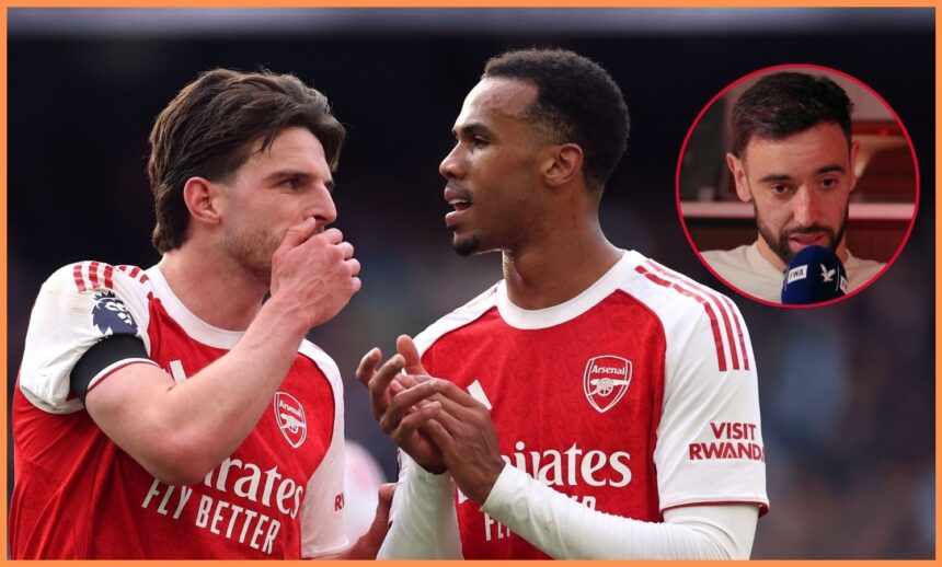 Declan Rice, Gabriel Magalhaes, and Bruno Fernandes