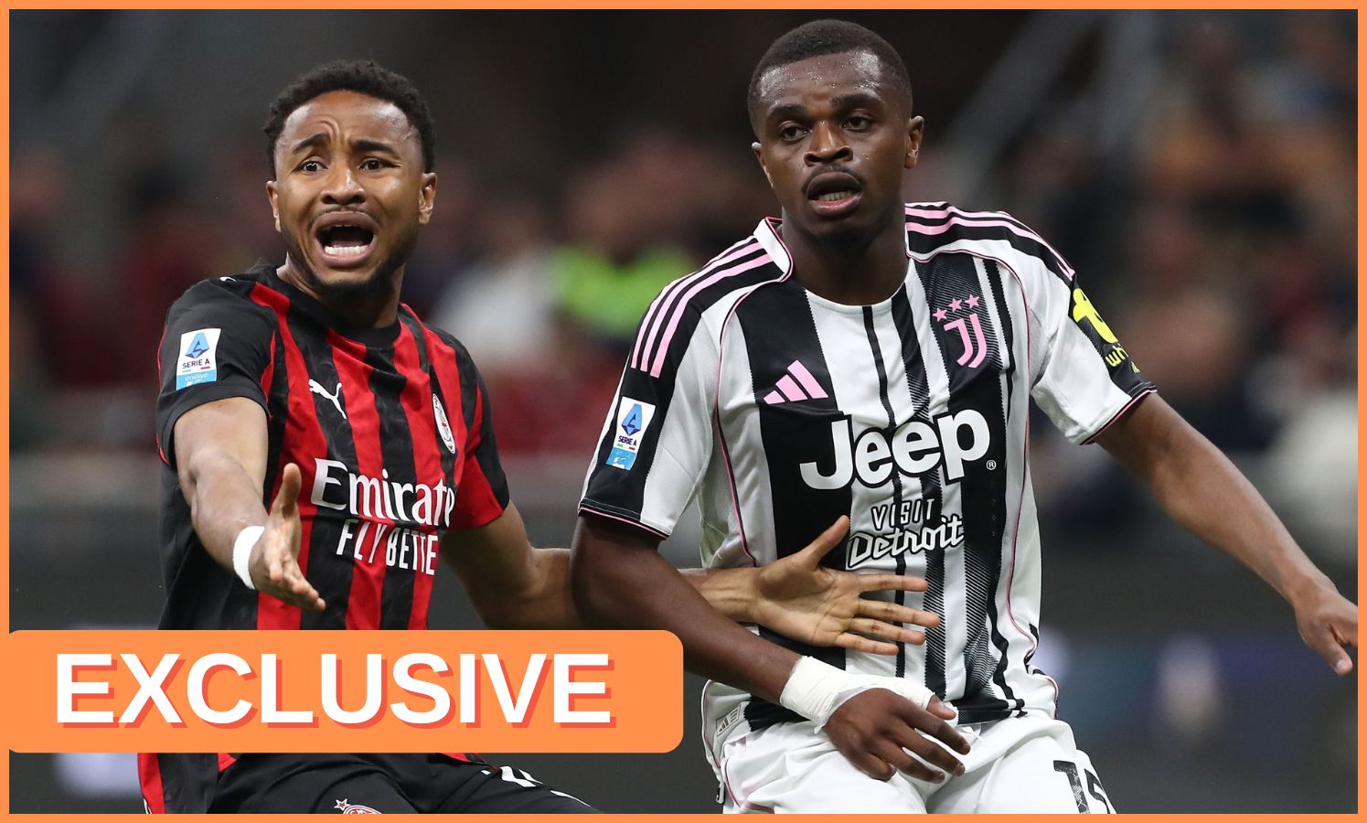 Pierre Kalulu in action for Juventus against AC Milan