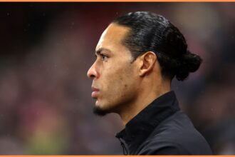 Close-up of Liverpool defender Virgil van Dijk