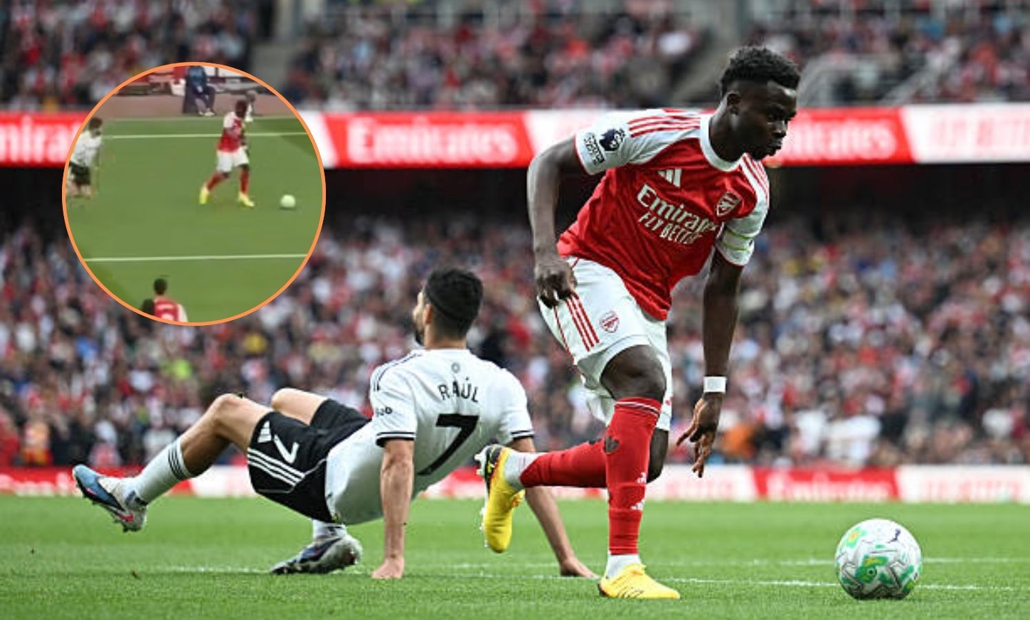 Saka assist vs Fulham