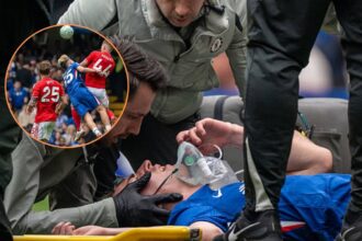 Jesse Derry stretchered off vs Nottingham Forest