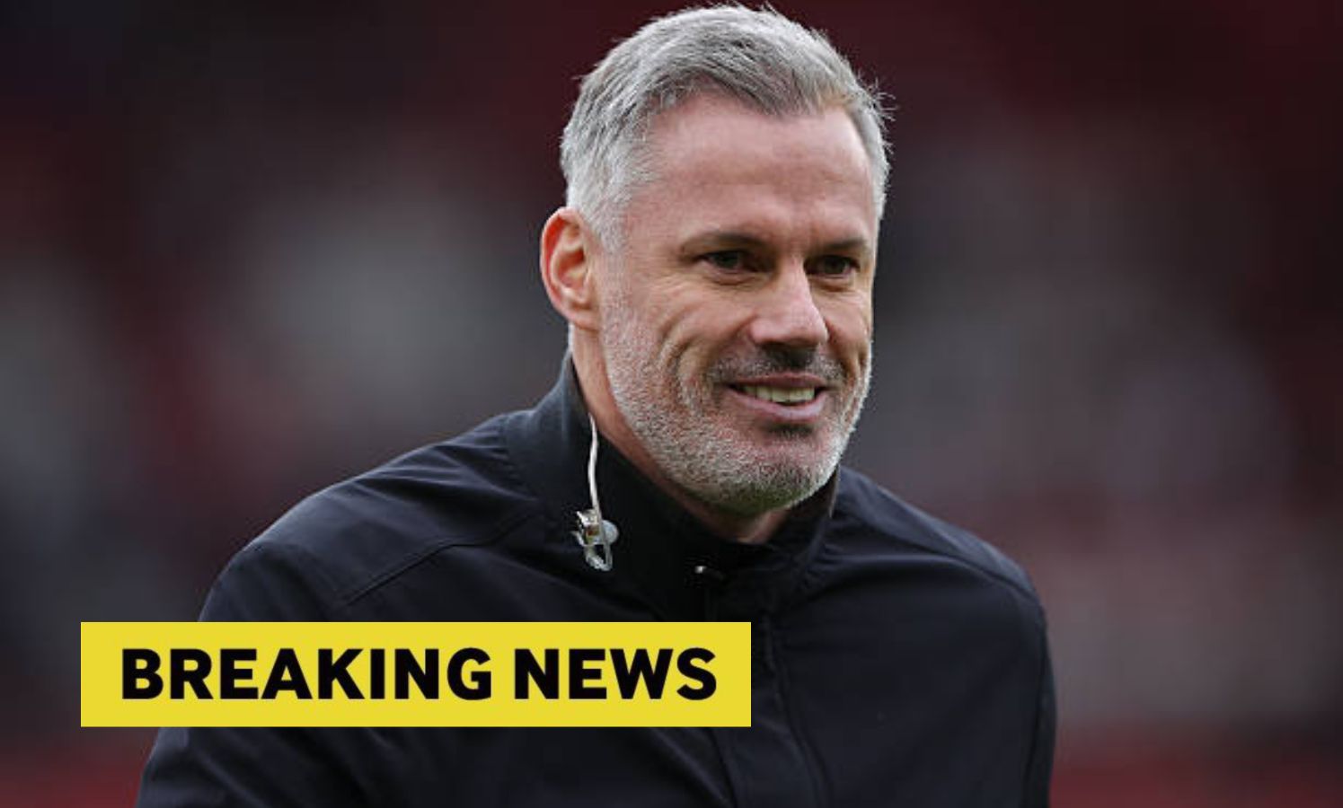 Jamie Carragher with Breaking news overlay
