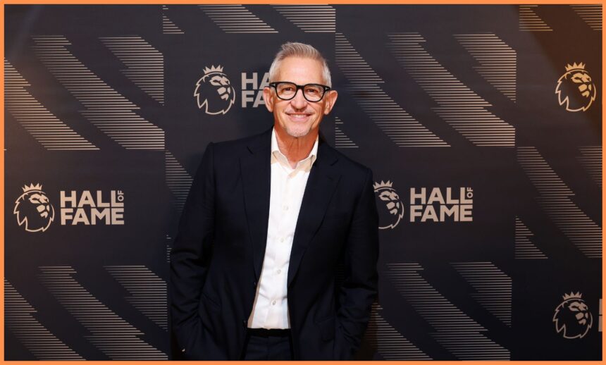 Gary Lineker at a Premier League Hall of Fame event