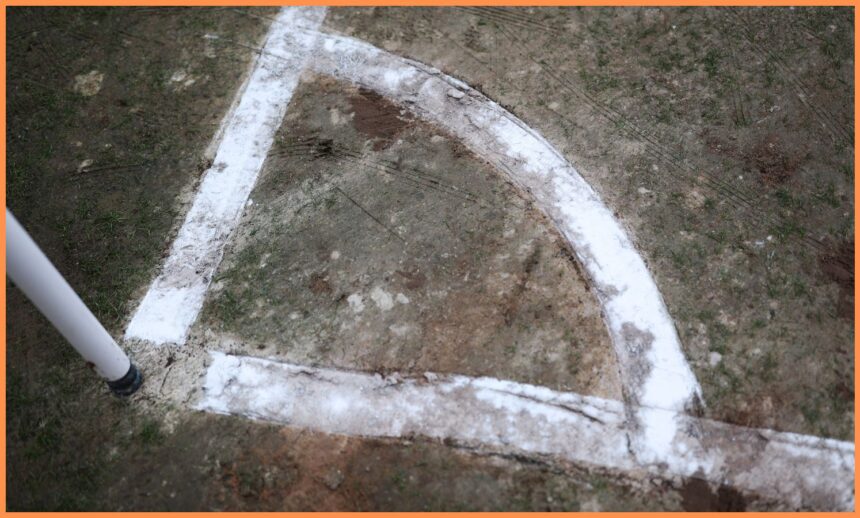 Football pitch corner