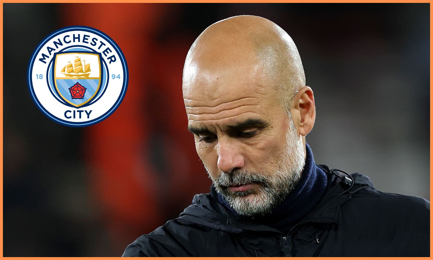 Pep Guardiola reacts after Manchester City