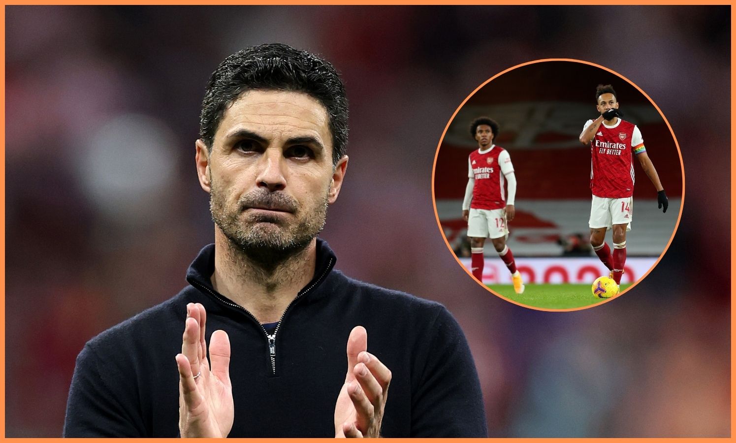 Mikel Arteta applauding the Arsenal fans