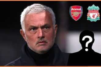 Jose Mourinho looks on