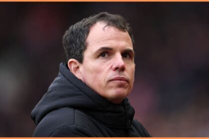 Sunderland manager Regis Le Bris looks on