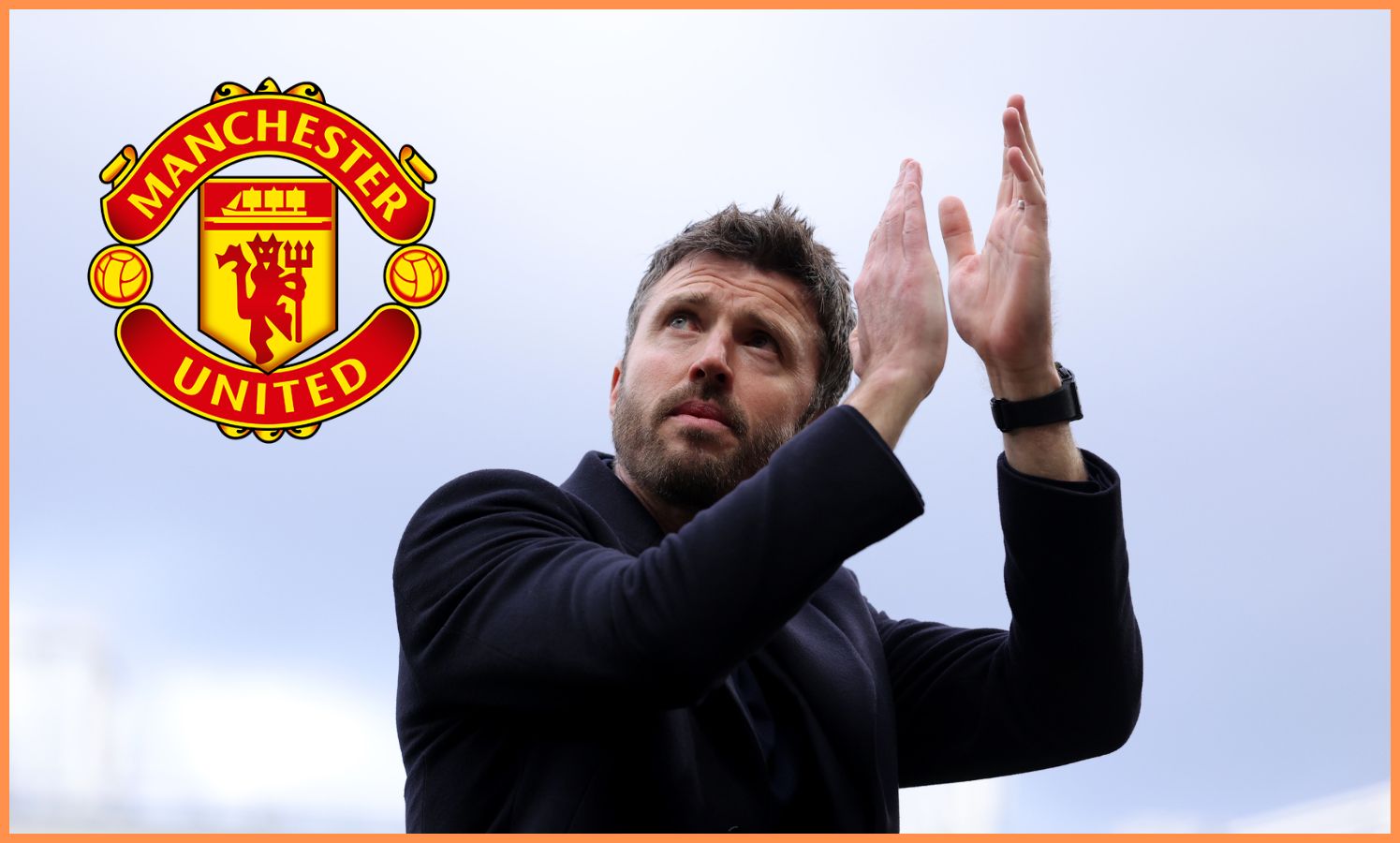 Michael Carrick applauds the Manchester United fans