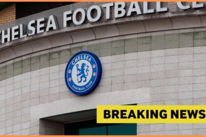 Chelsea FC logo outside Stamford Bridge