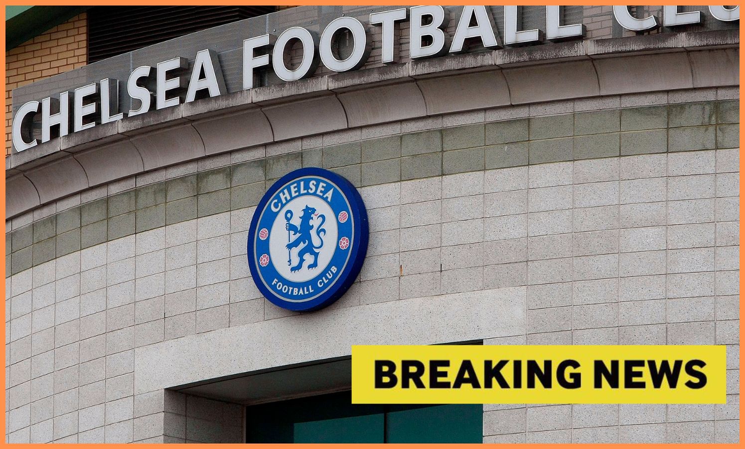 Chelsea FC logo outside Stamford Bridge