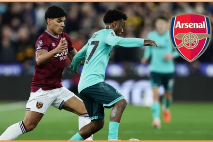 Mateus Fernandes in action for West Ham against Wolves