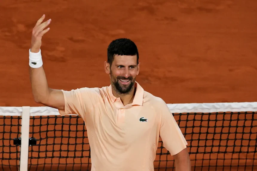 French Open: Novak Djokovic makes Grand Slam history by defeating Giovanni Mpesi Pellicar after dropping first set