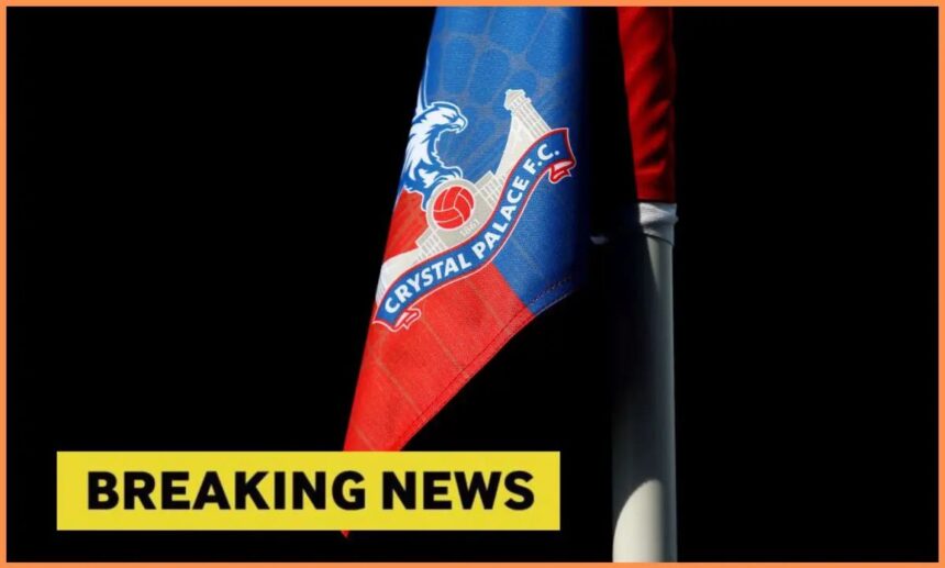 Crystal Palace flag with breaking news