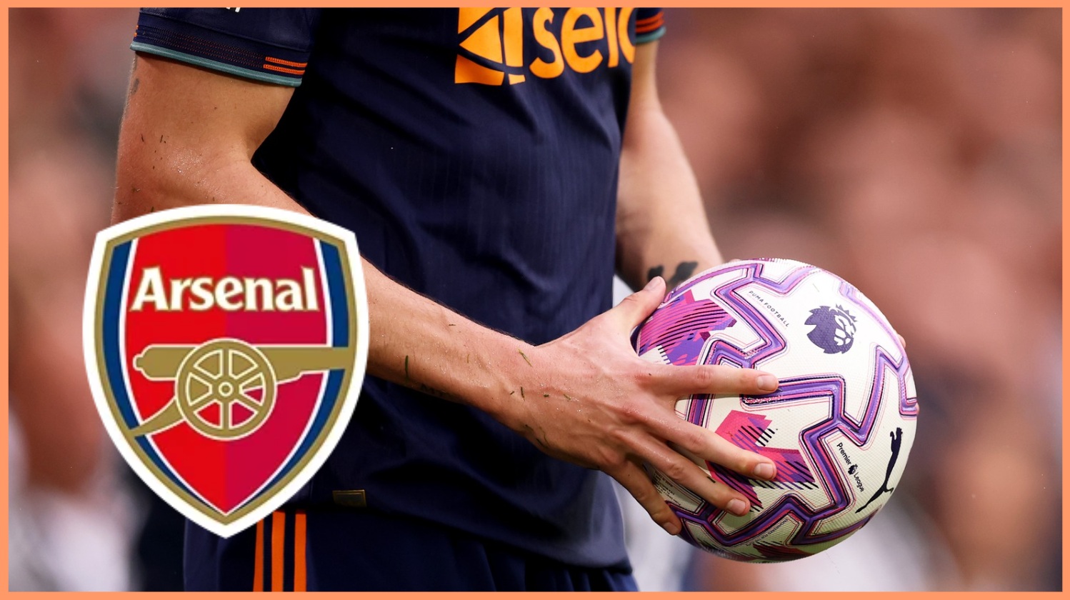 Reported Arsenal target Tino Livramento prepares to take a throw-in