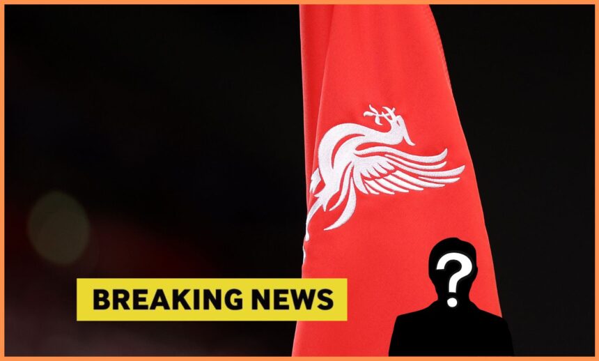 Liverpool FC corner flag and breaking news banner