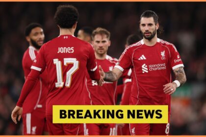 Curtis Jones with Liverpool teammate Dominik Szoboszlai