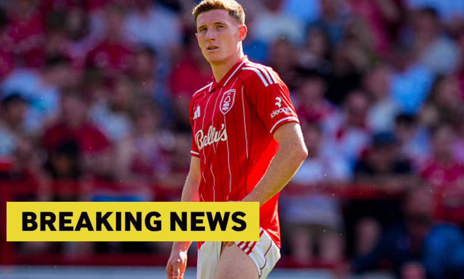 Elliot Anderson with breaking news overlay