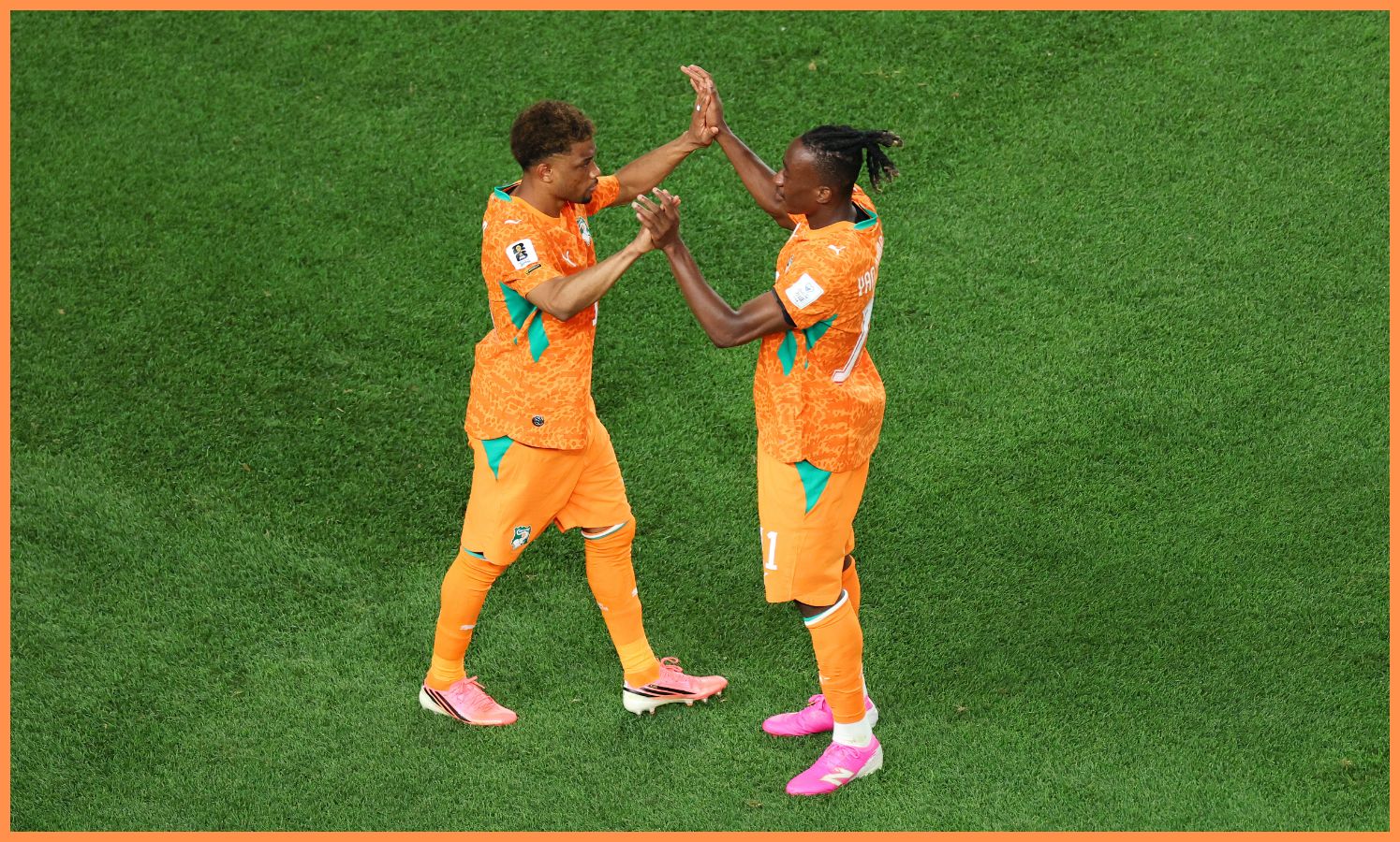 Yan Diomande with the Ivory Coast national team