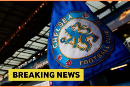 Chelsea FC logo and breaking news banner