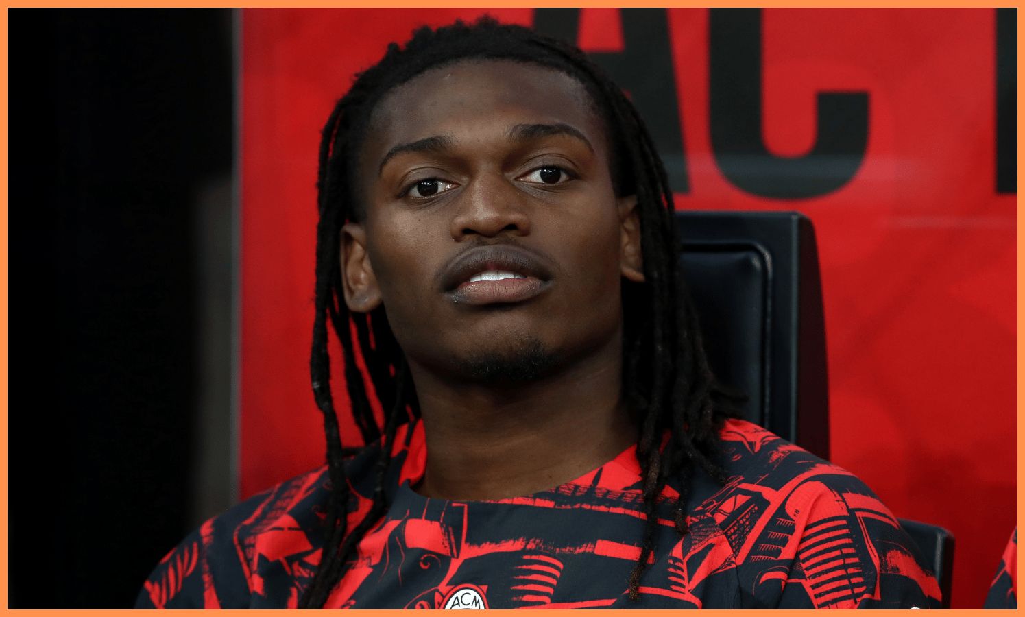 MILAN, ITALY - MAY 24: Rafael Leao of AC Milan looks on from the substitutes bench prior to the Serie A match between AC Milan and Cagliari Calcio at the Giuseppe Meazza Stadium on May 24, 2026 in Milan, Italy.