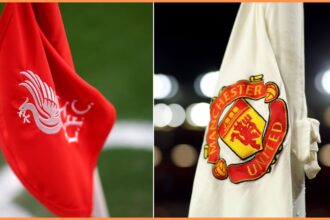 Liverpool Man United flag