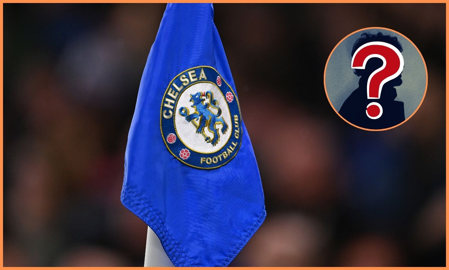 Chelsea FC logo on corner flag