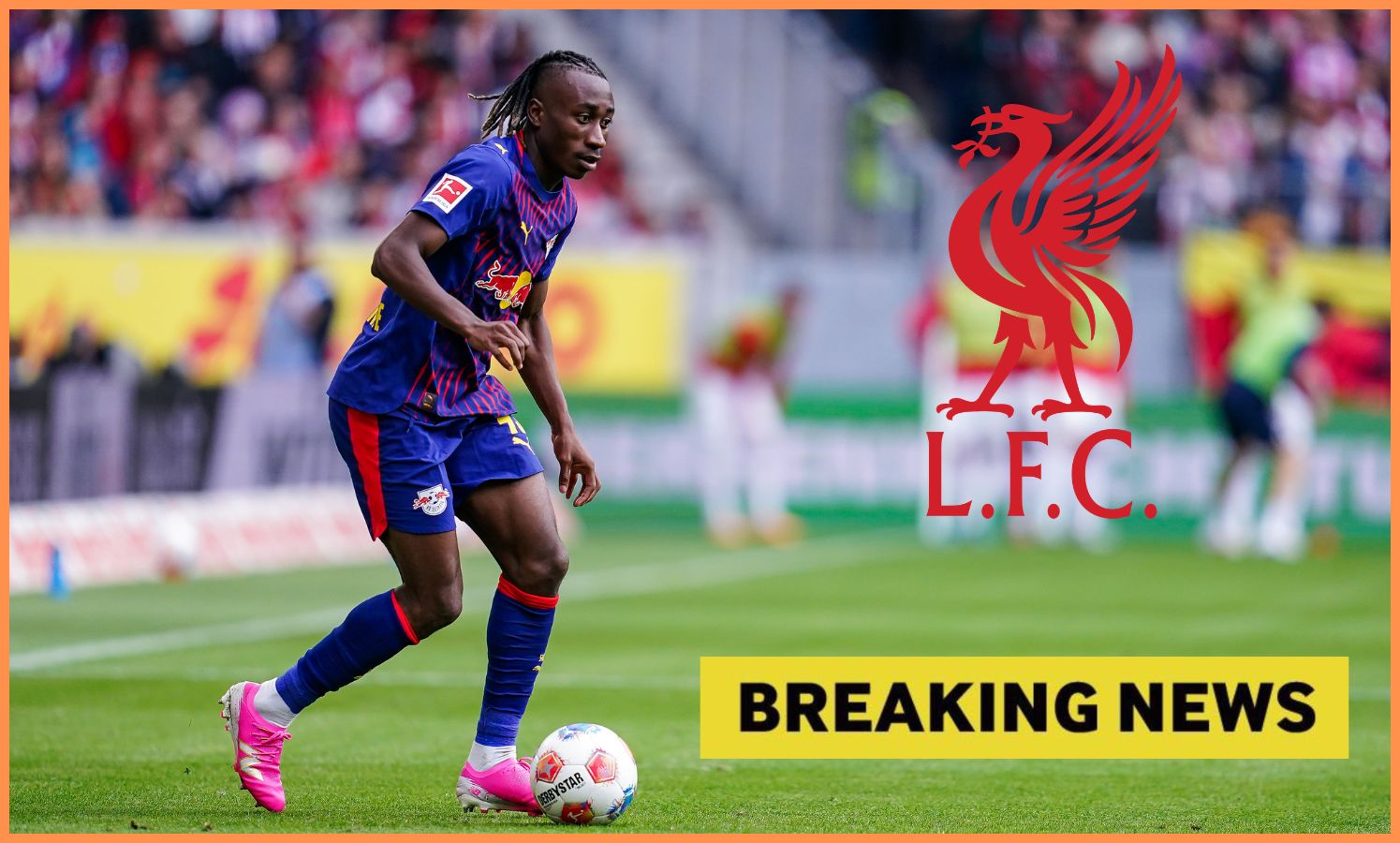 Yan Diomande in action for RB Leipzig