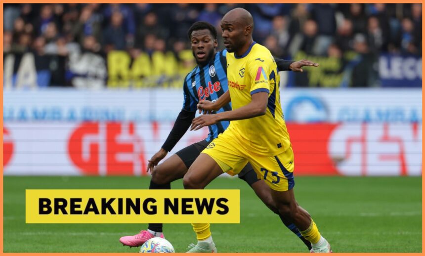 Yunus Musah in action for Atalanta