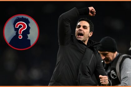 Arsenal manager Mikel Arteta celebrates after the 4-1 win vs Tottenham