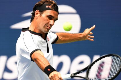 Roger Federer participates in US Open exhibition event