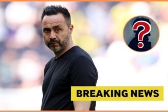 Roberto De Zerbi, overlay breaking news and mystery player