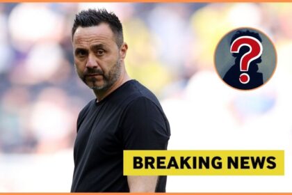 Roberto De Zerbi, overlay breaking news and mystery player