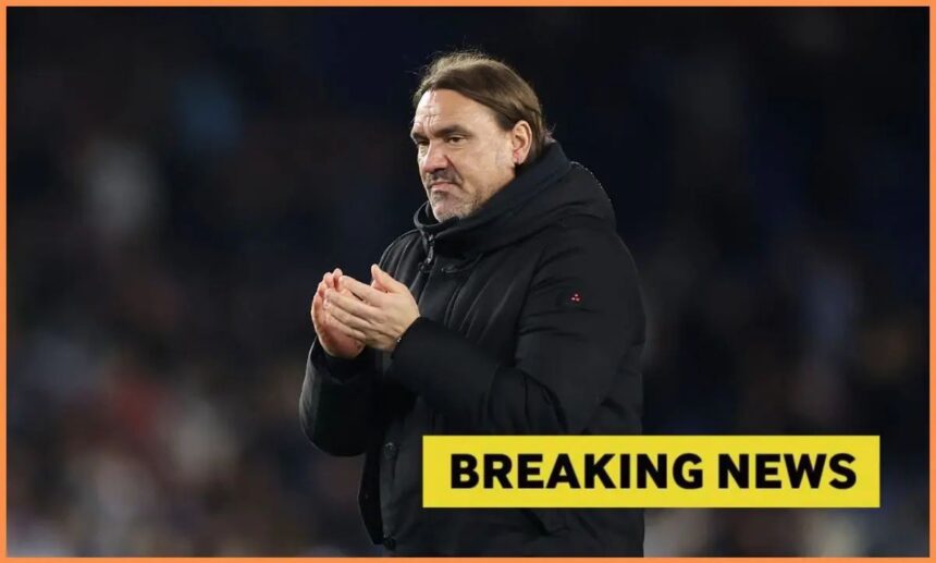 Leeds United manager Daniel Farke with breaking news