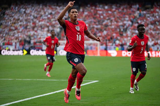 Jude Bellingham celebrates his goal vs Panama