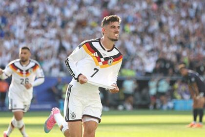 Kai Havertz celebrating goal for Germany