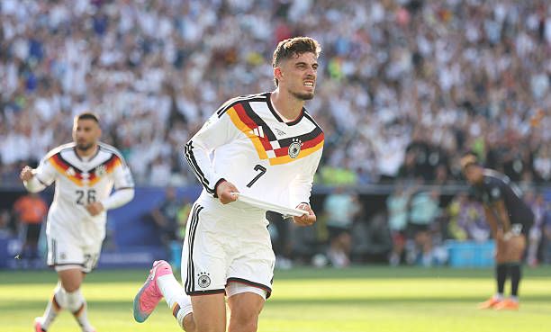 Kai Havertz celebrating goal for Germany