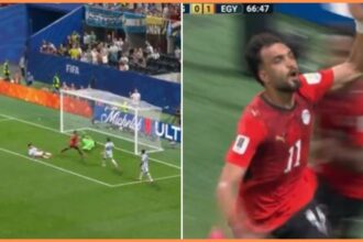 Mostafa Ziko scores and celebrates as Egypt go 2-0 up vs Argentina