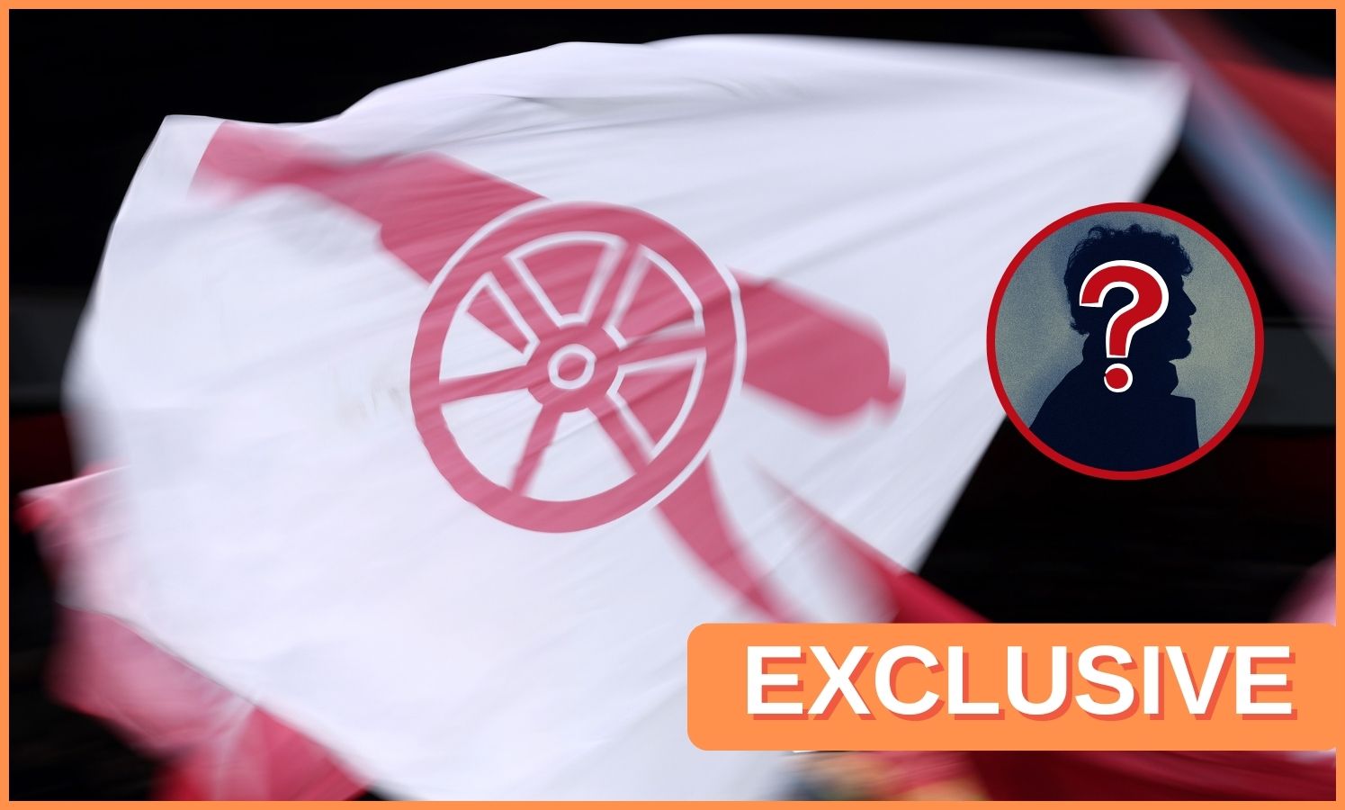 Arsenal FC cannon on flag